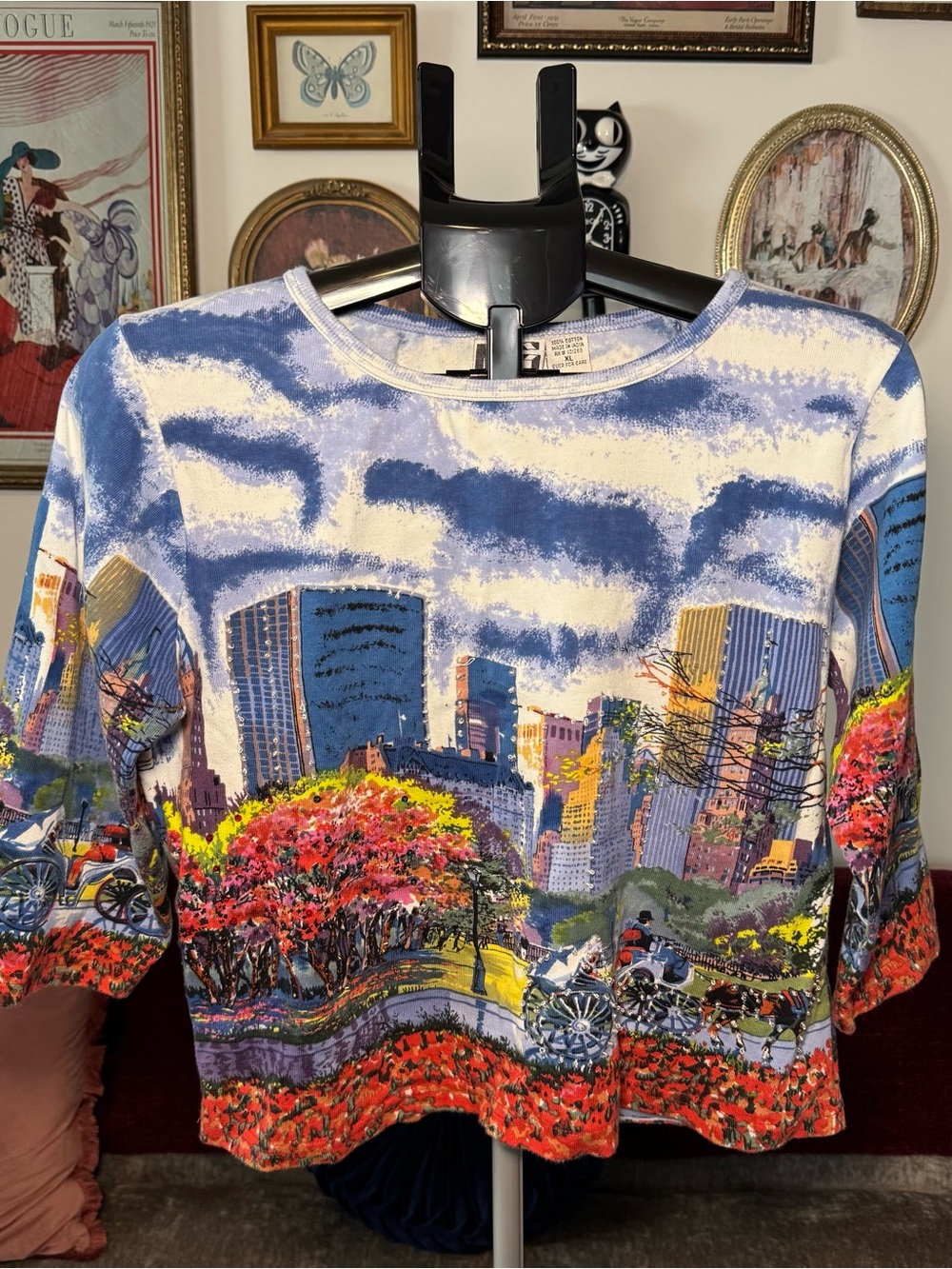 Take Two Vintage Cityscape Print Women's Long Sleeve